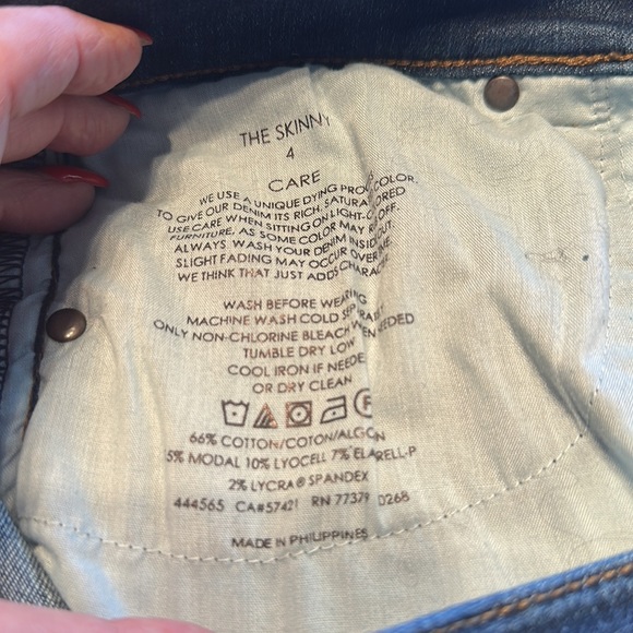 Ann Taylor Perfect Skinny Ankle Jeans Medium Dark Wash Like New Condition - Picture 7 of 8